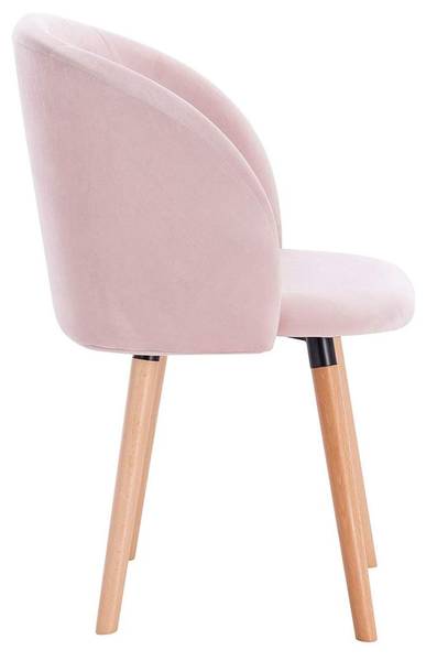 Esszimmerstuhl Barroso (2er Set) Pink - Samt - 55 x 84 x 55 cm