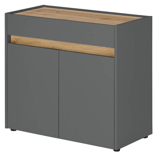 Kommode CRISP-61-123 Grau - Holzwerkstoff - 80 x 70 x 40 cm