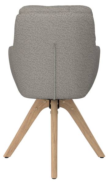 Armlehnstuhl JUANA Grau - Bouclé - 61 x 93 x 65 cm