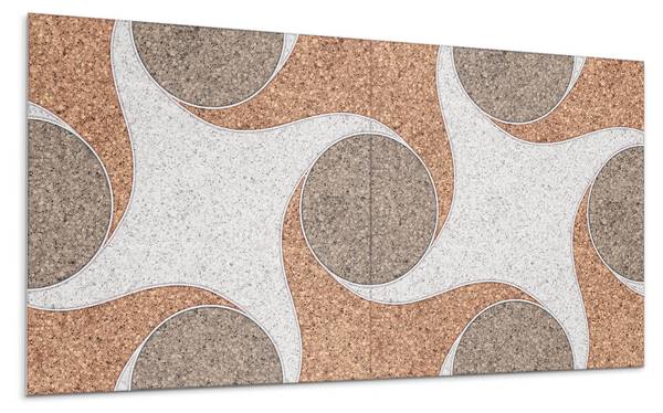 Klebepaneele Wellen Kreis 100 x 50 cm