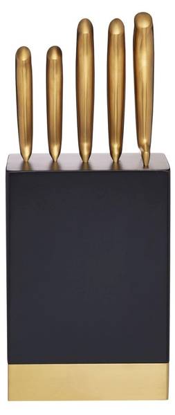 Messerblock 199709 5-teilig Gold - Naturfaser - 2 x 2 x 1 cm
