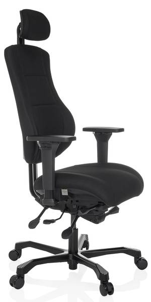 Chefsessel 24 HOURS BASIC Schwarz - Polyester - 68 x 151 x 70 cm