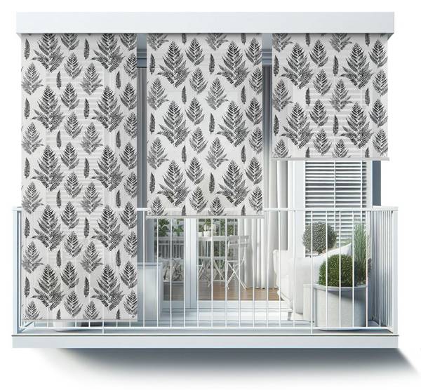 Außenrollo Filix Aura Schwarz - Textil - 40 x 180 x 1 cm