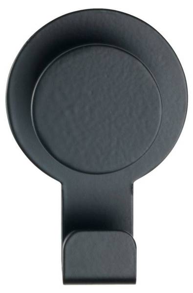Badezimmerbügel BLANDAS schwarz matt Schwarz - Metall - 5 x 8 x 3 cm