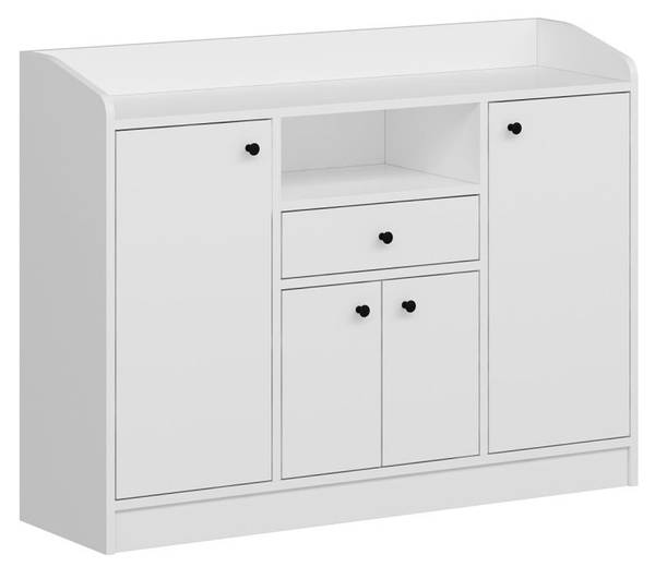 Buffetschrank MIZOTA Weiß - Holz teilmassiv - 35 x 90 x 120 cm