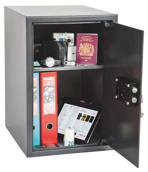 Sicherheitstresor SS0805K Grau - Stahl - 37 x 56 x 45 cm