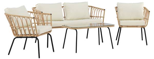 Ensemble de salon Ortigia Marron - Métal - 50 x 45 x 95 cm