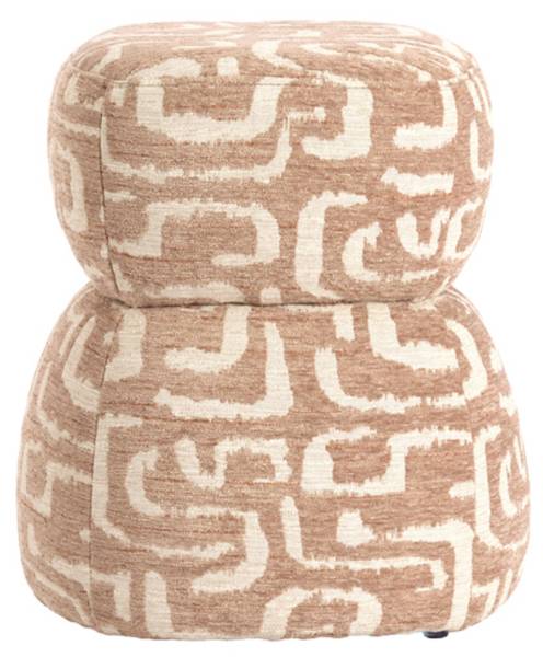Hocker LEYLA Orange - Textil - 40 x 46 x 40 cm