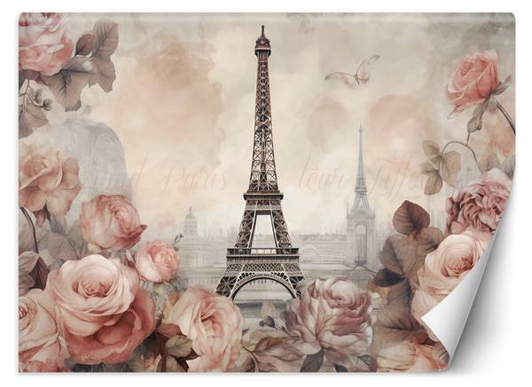 Fototapete Shabby Chic Eiffelturm 300 x 210 cm