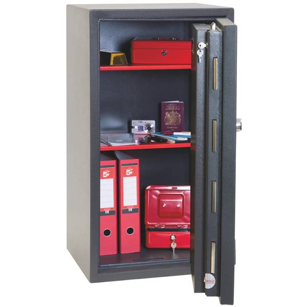 Sicherheitstresor HS2053K Grau - Stahl - 52 x 97 x 50 cm