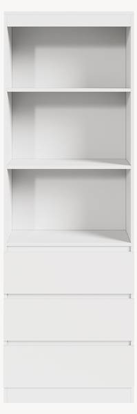 Bücherregal Les Weiß - Holzwerkstoff - 60 x 180 x 35 cm