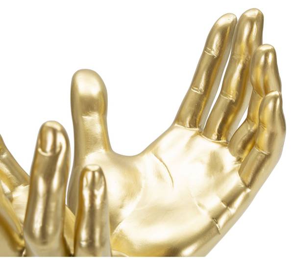 Skulptur Hände 3 Gold - Harz - 25 x 24 x 15 cm
