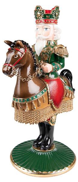 Kandelaar Notenkraker Brandonport groen - kunststof - 15 x 33 x 22 cm