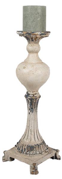 Kandelaar Dianeland beige - keramiek - 14 x 40 x 14 cm