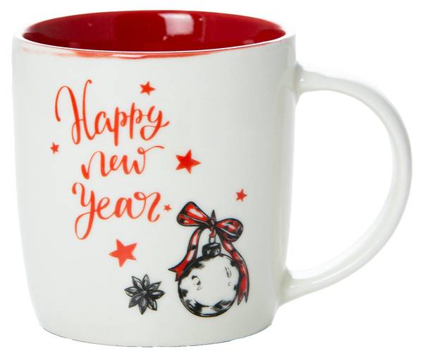 Becher Weihnachtsbecher Weiß - Keramik - 9 x 10 x 9 cm