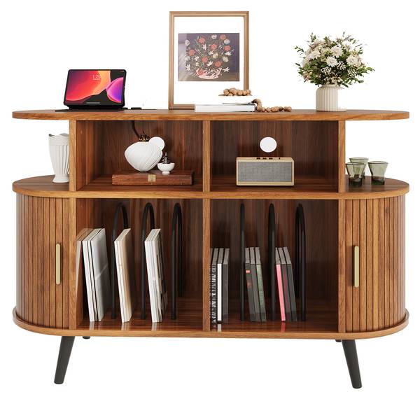 Sideboard Philotes Ⅲ Braun - Holzwerkstoff - 110 x 76 x 40 cm