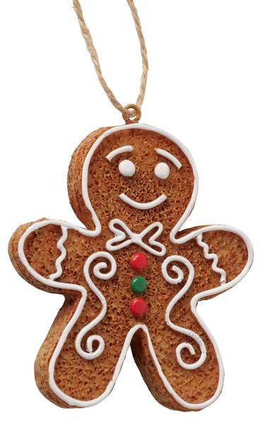 Weihnachtsanhänger Ginger 2er Set Braun - Kunststoff - 1 x 7 x 7 cm
