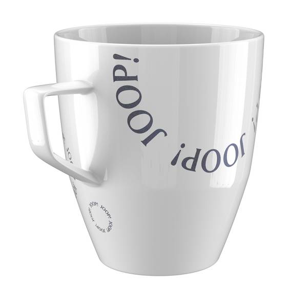 JOOP! DINING GLAMOUR MUG LOGO CIRCLES Weiß - Porzellan - 9 x 10 x 1 cm