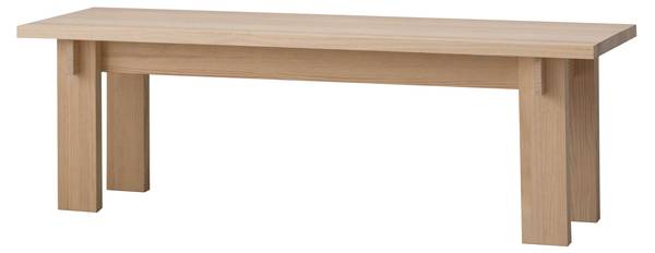 Mittlere Bank Begur Unlackiert Braun - Kiefer - 120 x 46 x 35 cm