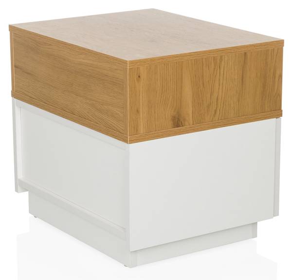 Beistelltisch MELMO Weiß - Holzwerkstoff - 50 x 45 x 40 cm