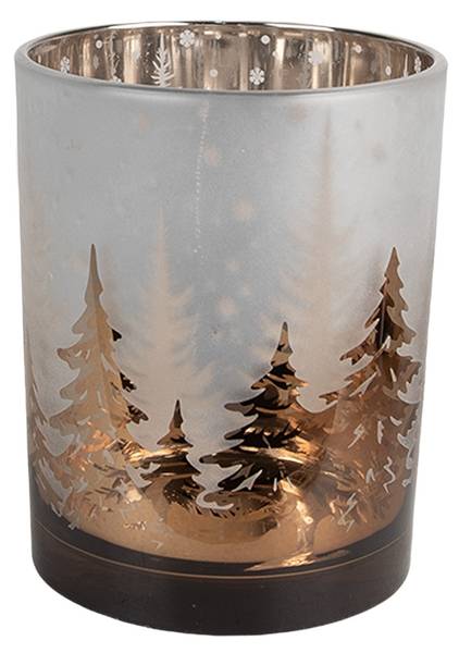 Teelichthalter DionnoV 3er Set Weiß - Glas - 10 x 12 x 10 cm