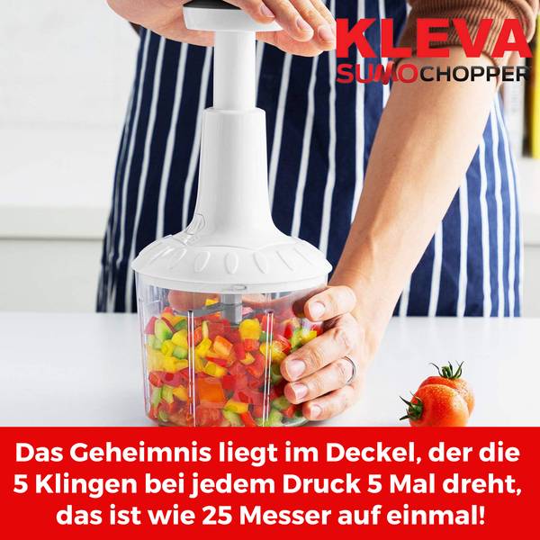 Zerkleinerer Kleva Sumo Chopper Weiß - Kunststoff - 11 x 29 x 11 cm