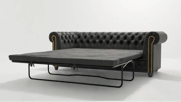 Canapé 3 places avec fonction lit Ingrid Anthracite