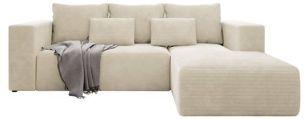 Ecksofa Stripes Cremeweiß - Ecke davorstehend rechts