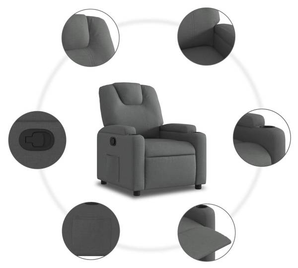 Relaxsessel 3032414-1 Dunkelgrau - Grau