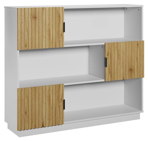 Bücherregal Verhundar Braun - Weiß