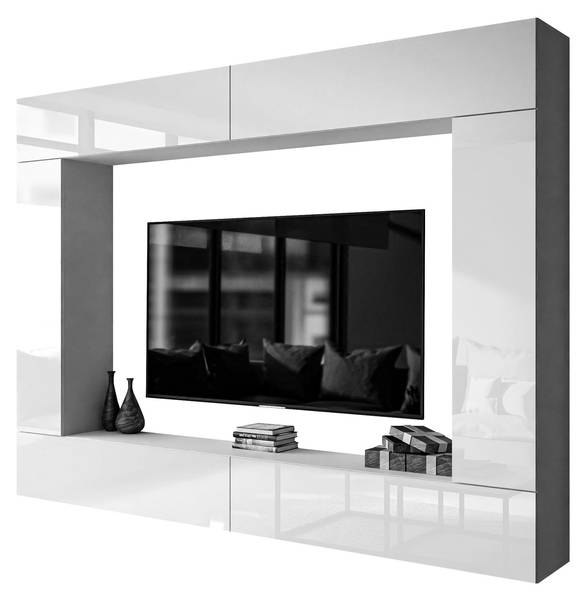 TV-Wohnwand COLGANTE V Weiß - Holzwerkstoff - 900 x 36 x 40 cm