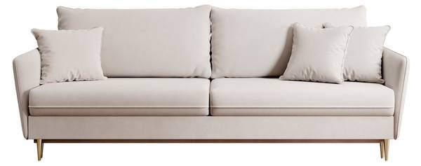 3-Sitzer Sofa VOLIO Grau - Samt - 221 x 90 x 100 cm