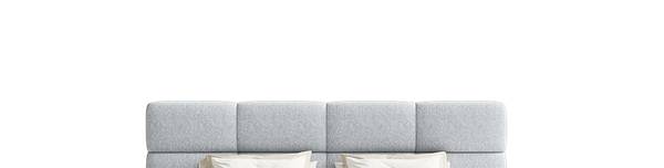 Boxspringbett ALZEA Silber - Breite: 200 cm