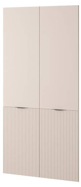 Kleiderschrank 3er-Set SANDBOX Beige - Schwarz - Durchsichtig