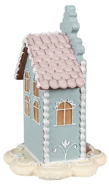 Lebkuchenhaus Neumunster Blau - Kunststoff - 13 x 20 x 13 cm