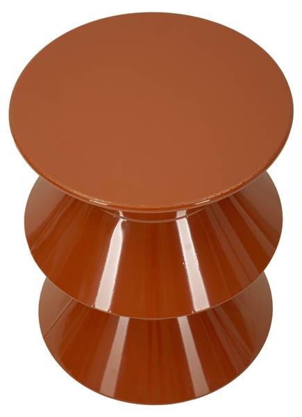 Kaffeetisch Zag Orange - Metall - 38 x 45 x 38 cm
