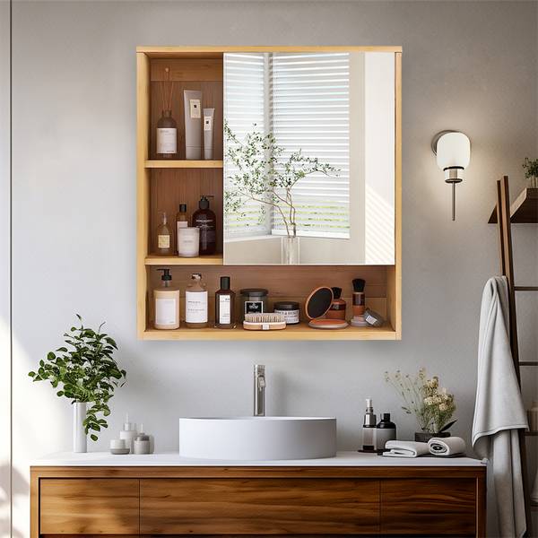Spiegelschrank Badezimmerschrank Bambus kaufen | home24