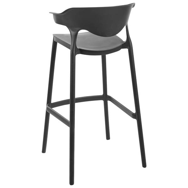 Hocker GUBBIO 2-tlg Schwarz - Kunststoff - 48 x 100 x 48 cm