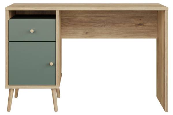 Schreibtisch WHENUA Braun - Grün - Holzwerkstoff - 120 x 77 x 53 cm
