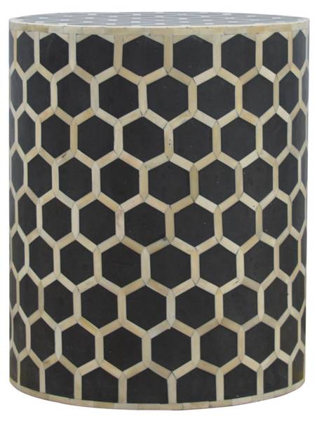 Hocker Valenza Braun - Mango - 46 x 57 x 46 cm