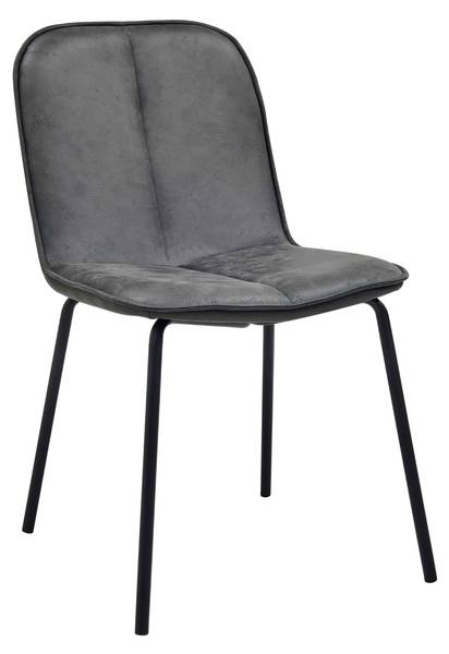 Stühle 2er-Set Alix Grau - Wolle - Stahl - 49 x 82 x 61 cm