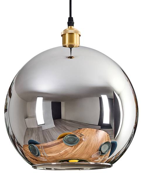 Pendelleuchte Cesaro Grau - Silber - Metall - 36 x 124 x 36 cm
