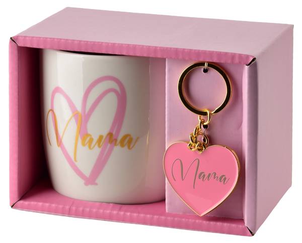 Tasse MAMA Pink - Fine Bone China - Porzellan - 14 x 9 x 9 cm