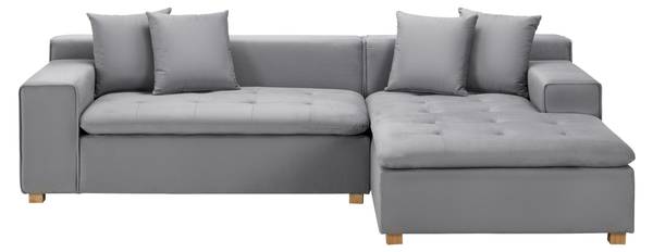 Ecksofa AVA Grau - Textil - 251 x 62 x 154 cm