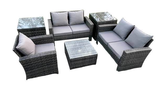 Patio Gartenmöbel Set Sofa D(6er-Set) Grau - Webstoff - 70 x 74 x 124 cm