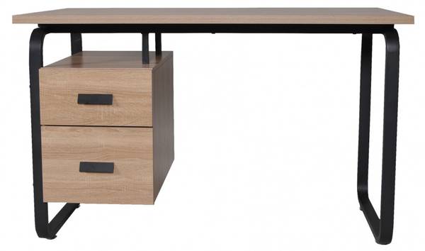 Schreibtisch PEARL mit Schubladen Braun - Holzwerkstoff - 60 x 76 x 120 cm