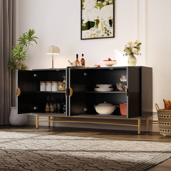 Sideboard LineWoody Ⅲ Schwarz