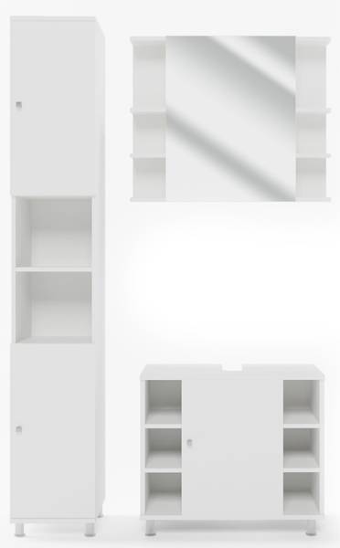 Badmöbel-Set Fynn 24289 3er Set Weiß - Anzahl Teile im Set: 3