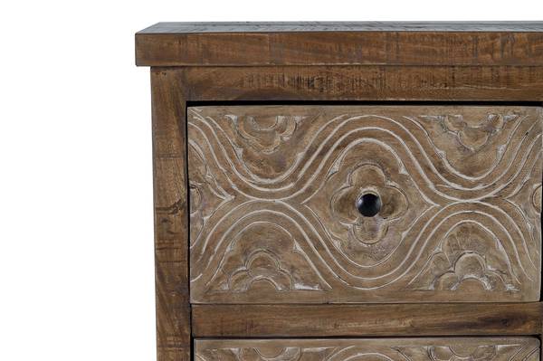 Anrichte 1283 Braun - Massivholz - 40 x 96 x 140 cm