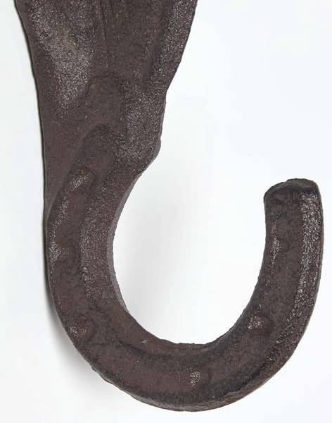 Wandhaken Pferdekopf Braun - Gusseisen - 6 x 20 x 12 cm